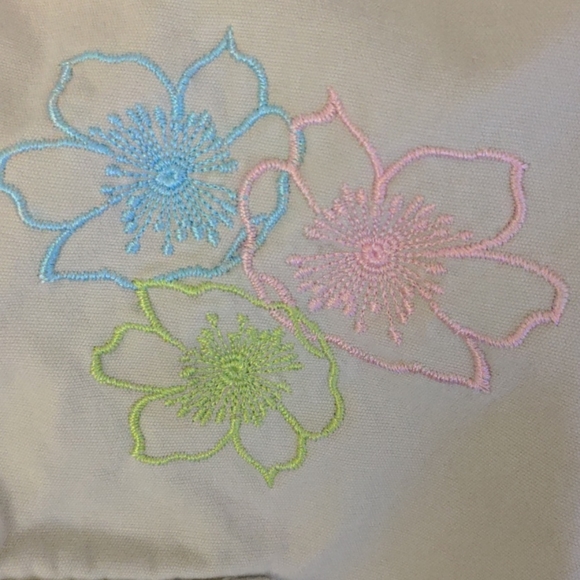 Cherokee Khaki Embroidered Flower Cargo Pants - Picture 3 of 7